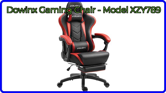 Dowinx black and red racing-style gaming chair with footrest