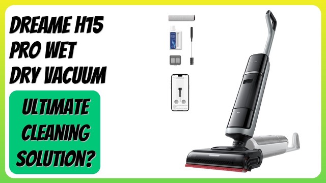 dreame H15 Pro cordless wet dry vacuum and mop standing upright