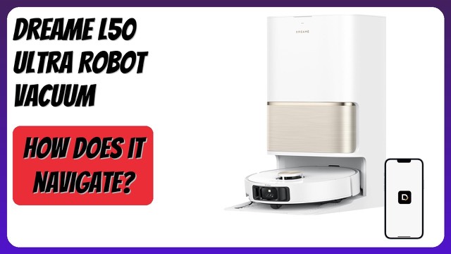 dreame L50 Ultra robot vacuum and mop with its docking station