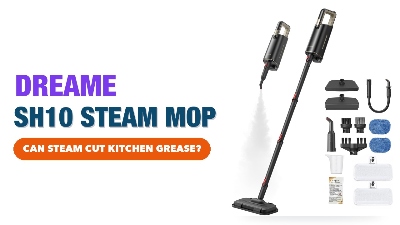 Dreame SH10 steam mop with detachable handheld steamer on a white background