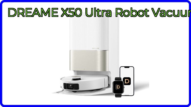 DREAME X50 Ultra white robot vacuum and mop with docking station