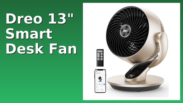 Dreo 13 inch gold smart desk fan on a table