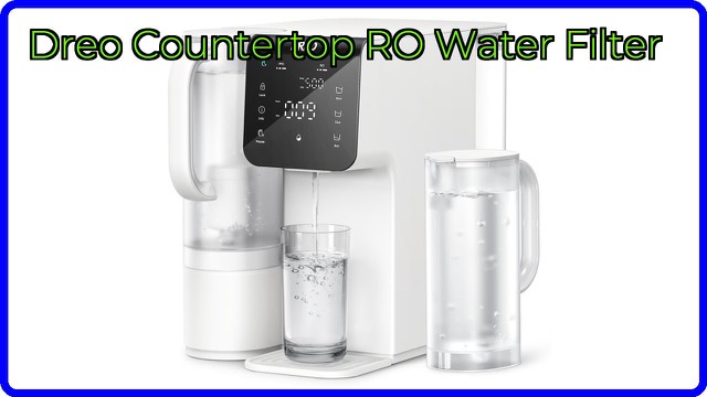 Dreo countertop reverse osmosis water filter with pitcher and LED display