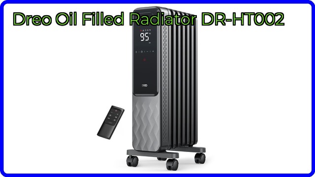 Dreo oil filled radiator heater on wheels with LED display