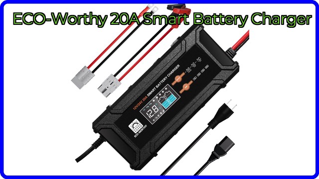 ECO-WORTHY 20A smart battery charger with LCD screen
