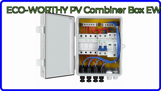 ECO-WORTHY four-string PV combiner box with pre-connected cables