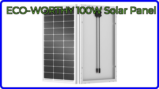 ECO-WORTHY 100 watt monocrystalline solar panel with aluminium frame