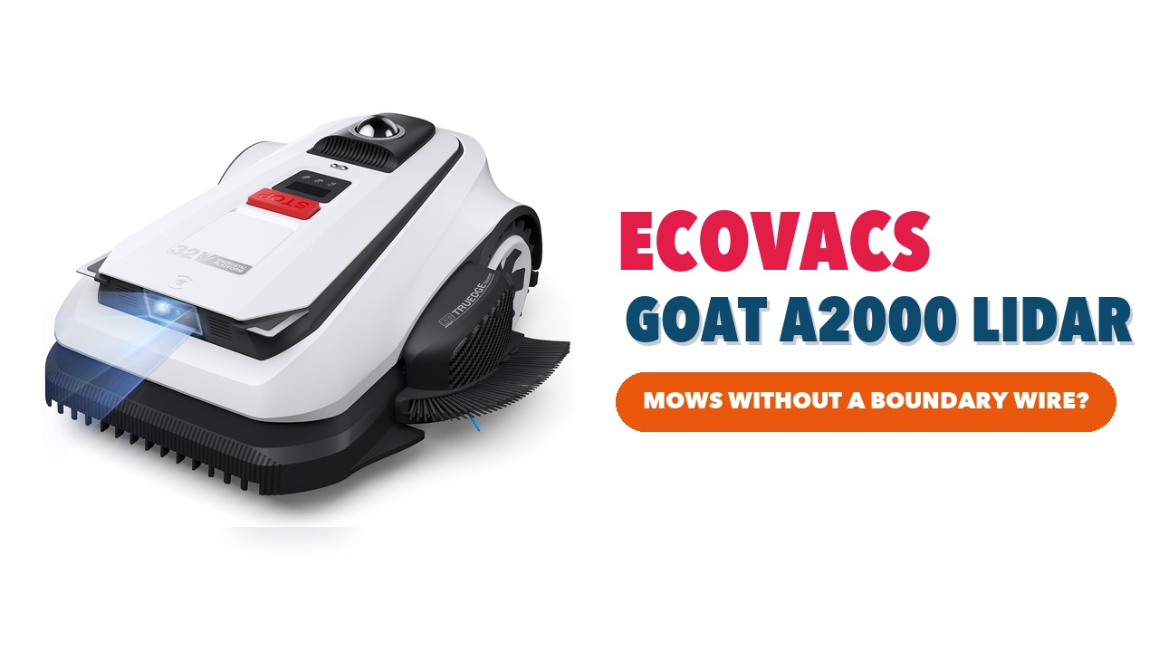 ECOVACS GOAT A2000 LiDAR PRO robot lawn mower on a white background