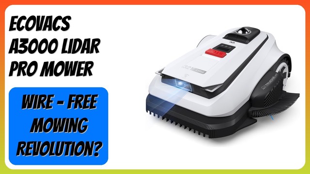 ECOVACS GOAT A3000 LiDAR PRO wire-free robotic lawn mower on grass