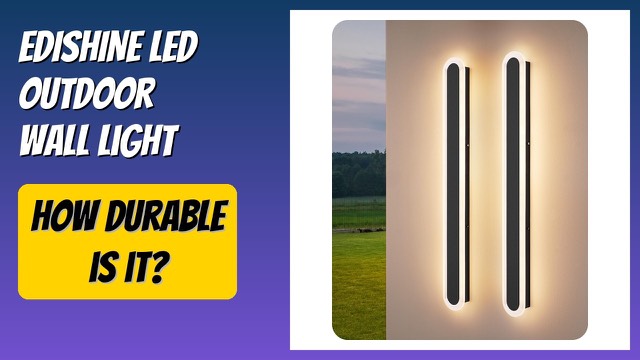 EDISHINE long matte black linear LED outdoor wall light