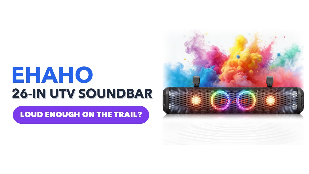 Ehaho EH2002 26-inch UTV sound bar on a white background