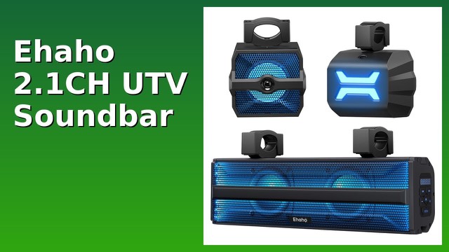 Ehaho MT-4221 UTV soundbar with RGB lighting mounted on a roll bar