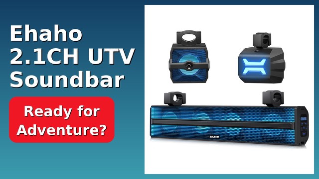 Ehaho 26-inch UTV sound bar with RGB lighting mounted on a roll bar