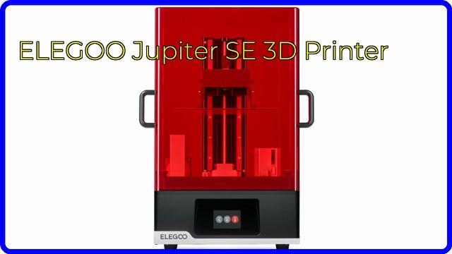 ELEGOO Jupiter SE large resin 3D printer with red tinted lid