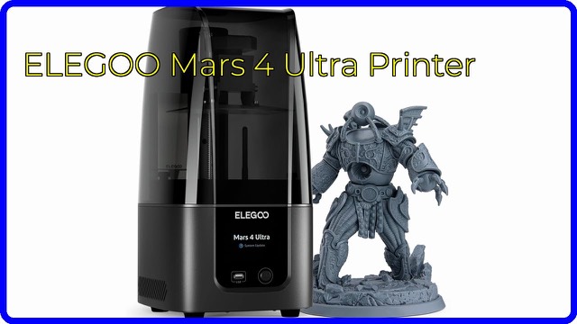 ELEGOO Mars 4 Ultra resin 3D printer with a 7-inch screen