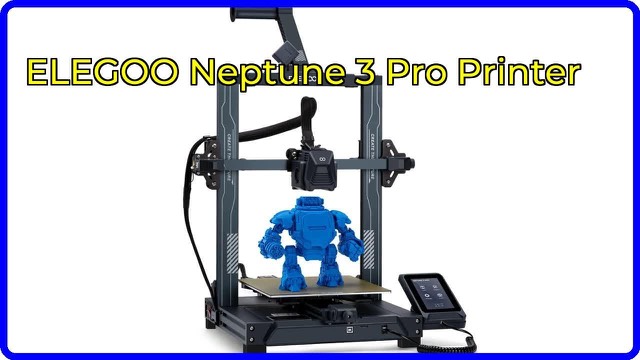 ELEGOO Neptune 3 Pro FDM 3D printer with removable touch screen