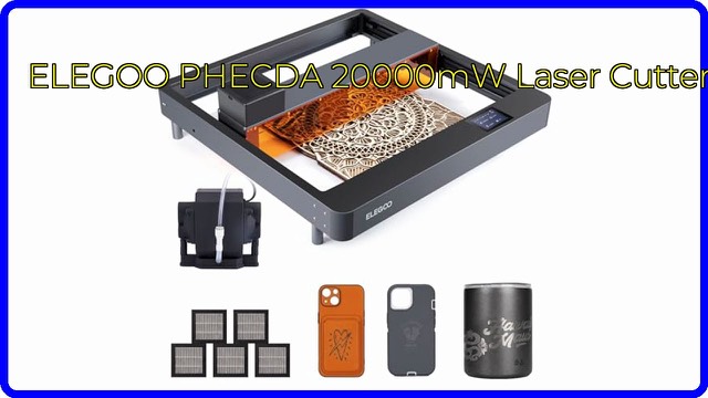 ELEGOO PHECDA open-frame laser engraver with a 400 x 400 mm bed