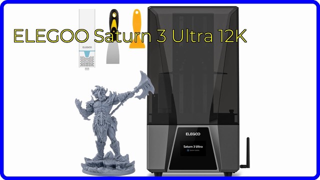 ELEGOO Saturn 3 Ultra 12K resin 3D printer with 10-inch LCD