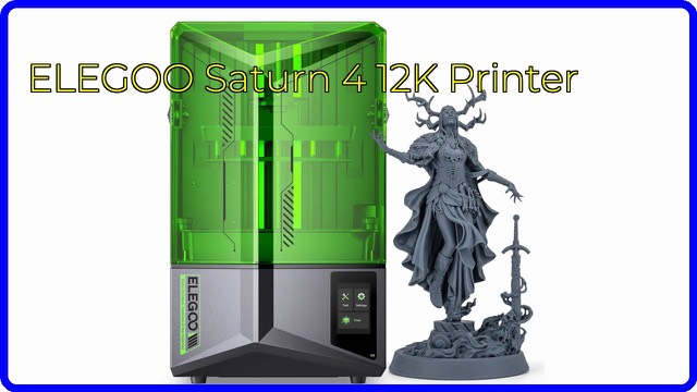 ELEGOO Saturn 4 12K resin 3D printer with a flip-top cover