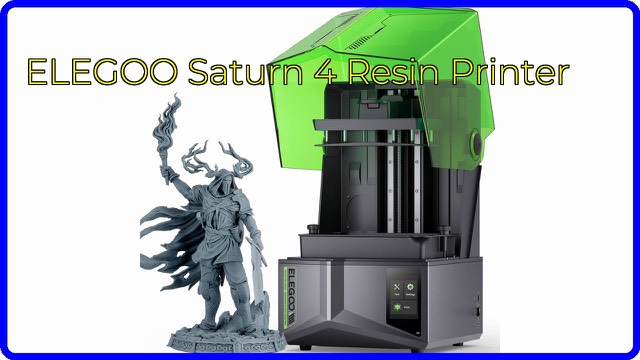 ELEGOO Saturn 4 MSLA resin 3D printer with its cover