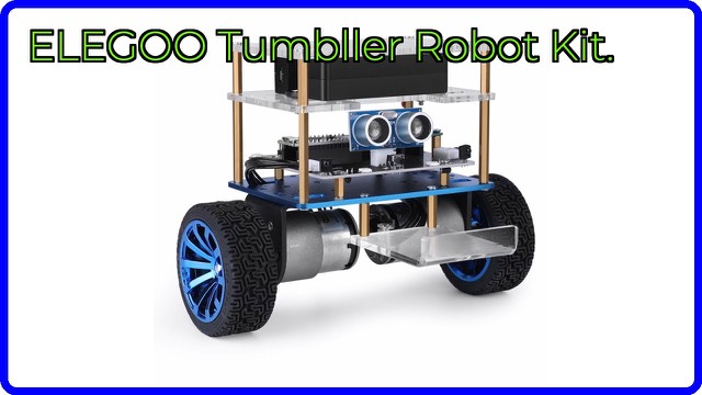ELEGOO Tumbller self-balancing robot kit assembled on a desk