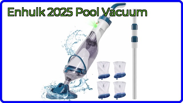 Enhulk cordless handheld pool vacuum with telescopic pole and triangular brush head