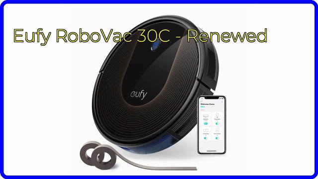 Eufy RoboVac 30C slim round robot vacuum on a floor