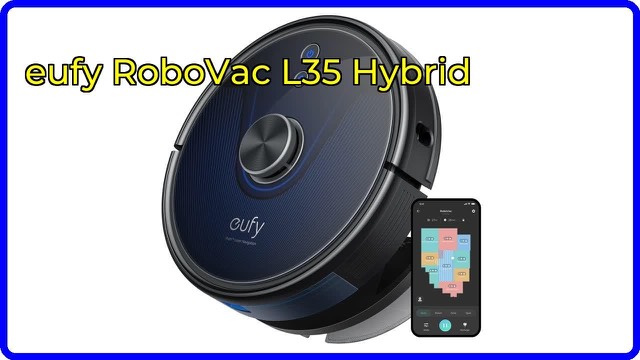 eufy RoboVac L35 Hybrid robot vacuum and mop on a hard floor