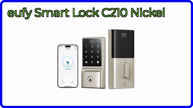 eufy Security Smart Lock C210 deadbolt with touchscreen keypad in nickel