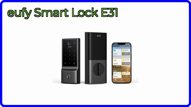 eufy Security Smart Lock E31 fingerprint deadbolt on a front door