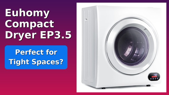 Euhomy white compact front-load portable clothes dryer