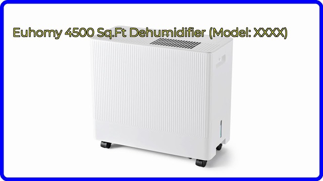 EUHOMY 50-pint dehumidifier for basements and large rooms