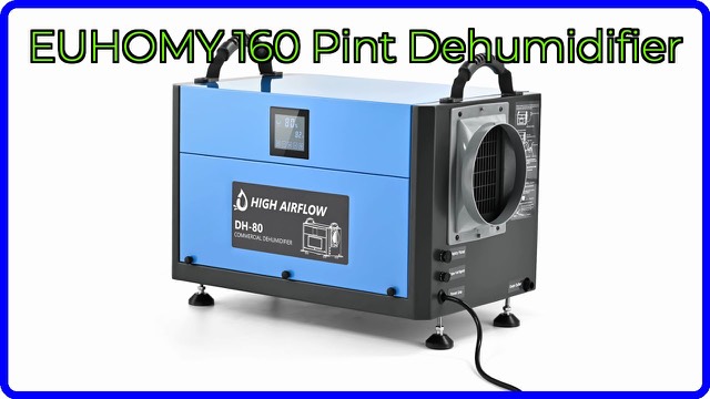 EUHOMY DH-80 large commercial dehumidifier with side handles