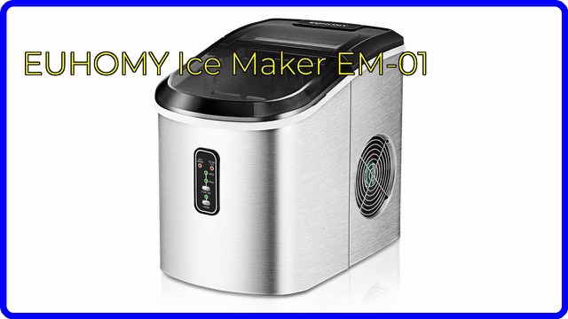 EUHOMY silver countertop ice maker with ice scoop and basket