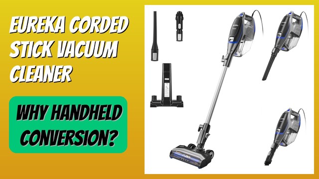 Eureka NES520BL corded stick vacuum with storage base