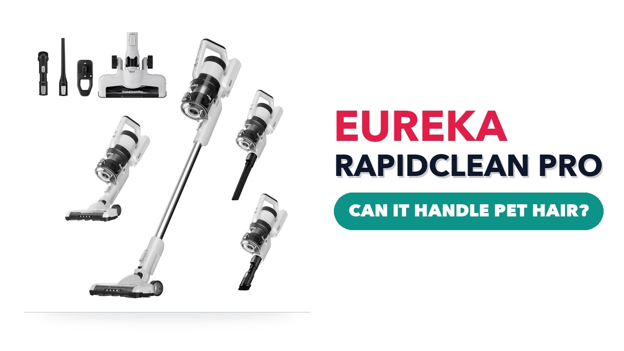 Eureka RapidClean Pro NEC280WH cordless stick vacuum on a white background
