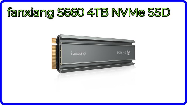 fanxiang S660 M.2 NVMe SSD with a heatsink
