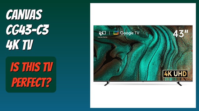 FPD Canvas CG43-C3 43-inch 4K smart TV on a stand