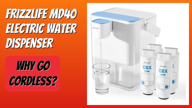 Frizzlife MD40 rechargeable electric countertop water filter dispenser
