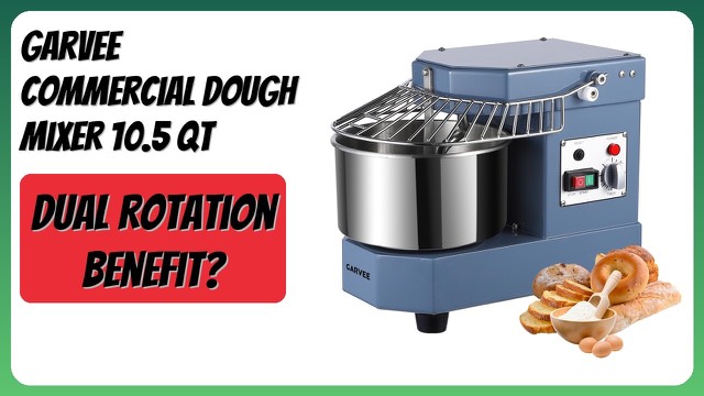 Garvee 10.5 quart commercial spiral dough mixer in stainless steel