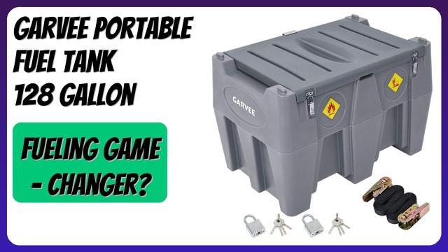 Garvee gray 128-gallon portable fuel transfer tank with 12V electric pump