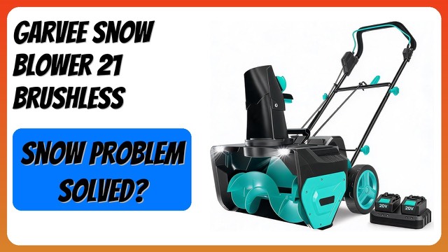 Garvee 21-inch cordless snow blower with dual LED lights