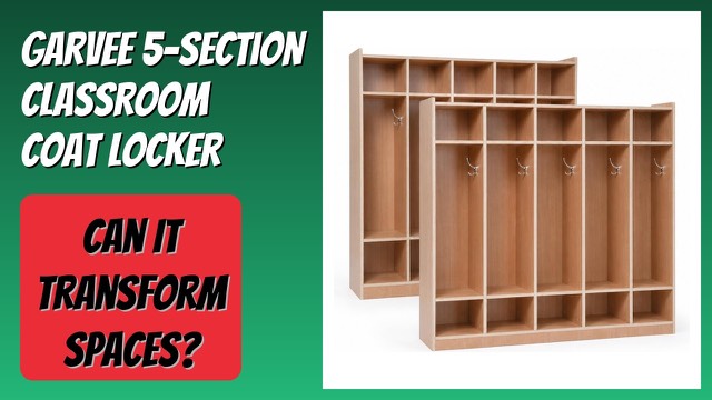Garvee wheeled classroom coat locker with cubbies, hooks and storage bins