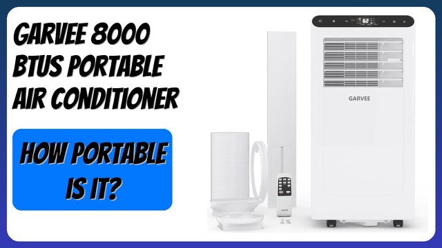 Garvee compact white and black portable air conditioner