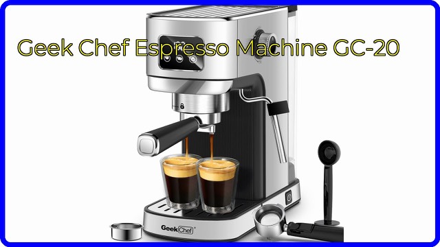 Geek Chef 20-bar espresso machine for lattes and cappuccinos