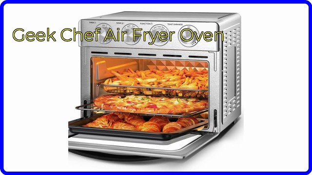 Geek Chef stainless steel air fryer toaster oven with glass door