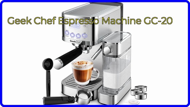 Geek Chef stainless steel espresso machine with automatic milk frother