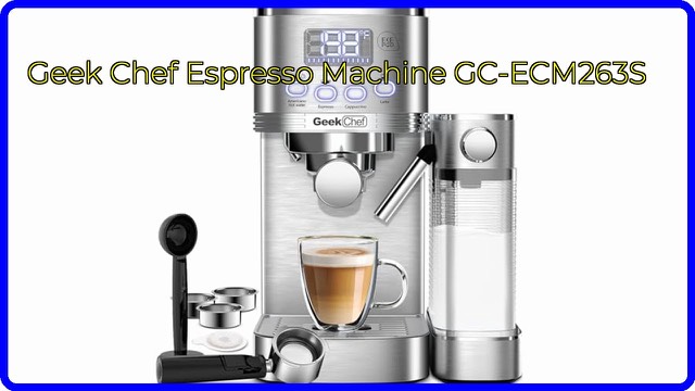 Geek Chef stainless steel espresso and cappuccino machine with steam wand