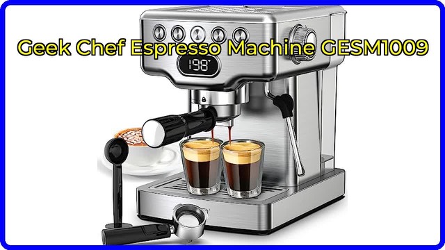 Geek Chef stainless steel espresso machine with steam wand