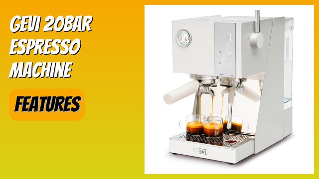 Gevi stainless steel espresso machine with 58mm portafilter and pressure gauge